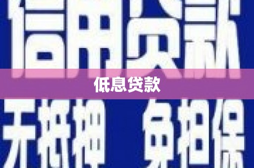 东城低息贷款